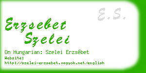 erzsebet szelei business card